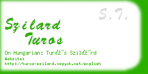 szilard turos business card